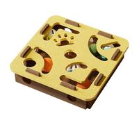 Holdes Toys Puzzle para gatos - Juguete Laberinto para gatos, tabla de rascar con campanilla para gatito cachorro dentición ejercicio educación raza media