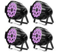 HOLDLAMP 4PCS 18 Foco Par LED, 200W Luz de Escenario RGBW 4 en 1 Con DMX 4/8CH Para Fiesta, Discoteca, Bar, Familiare, Iglesia