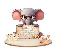 HOLDLEAF Elefante positivo, regalo original de madera de elefante, regalo creativo de madera, regalo de muteo, regalo de dinero, idea de regalo para hombres, mujeres