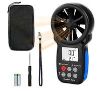 HoldPeak Anemómetro Digital 866B-WM Medidor de Velocidad Viento Aire de Mano, la Presión Atmosférica,la Altitud, la Humedad, el Punto de Rocío, Anemometro Portatil para Tiro, Pesca con soporte