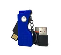 HOLDTAG Funda Yubikey con Llavero y Adaptadores | Compatible con YubiKey 5 NFC y 5C NFC | Protección Antigolpes | Case Yubico | Cover | Estuche (No Incluye Llave de Seguridad) (Azul)