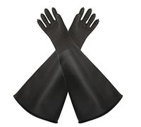 Holdwin - Guantes de goma para chorro de arena, guantes de arena, color negro