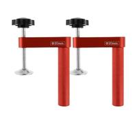 Hole Clamp, Bench Clamp, 2 Pieces Quick Adjust Secure Grip Heavy Duty Aluminum Alloy Compact Reliable Portable Strong Build, Workbench Hold Down for Adults Work, 3.43 * 1.48Inches, Red