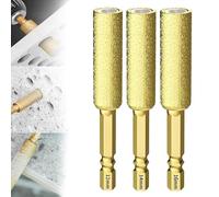 Hole Drill Bit, Hole Saw Drill Bit for Metal, Fixion Tools Drill Bits for Dry Drilling Tile,Suitable for Grinding Porcelain Tile, Marble, Glass, Ceramic (3Pcs-b)