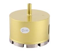 Hole Opener Drill Bit for Marble Granite Tile, Diamond Hole Saw with Segmented Rim, Universal Triangular Shank for Bench Hand Drills, 90mm or 100mm Options for Stone Glass Drilling (100mm)