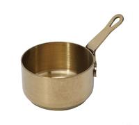 Hole Steel - Mini cacerola de acero inoxidable para leche de 100 ml, olla colgante con capacidad para calentar leche y hacer salsa compatible con todas las estufas (oro (60 ml)