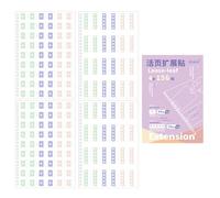 Hole Stickers - Page Reinforcements for Bookmark Use | Paper with Self-Adhesive Tabs, 156-Piece Colorful Set, Supports Hole-Punched Pages for Retail, Supplies, Markers