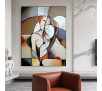 HOLEILUCK Artista Picasso Obras de arte famosas Pinturas en lienzo de mujer soñadora abstracta Cuadro de pared vintage para decoración de sala de estar 50x60cm/20x24in Sin marco