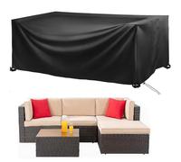 HOLEILUCK Cubre Mueble Jardin Funda Impermeable 180x95x90cm Varios Tamaños Rectangular Tela Oxford 420d Resistente Al Viento Funda Mesa Exterior Impermeable Cubierta for Patio Mesas Sillas Sofás