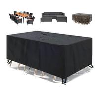 HOLEILUCK Funda Mueble De Jardin/Funda Mesa Exterior Impermeable 400x200x100cm Funda Exterior Completa/420D Oxford Funda Protectora Muebles Jardin Tela Impermeable Protector para Patio Muebles Jardin