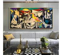 HOLEILUCK Guernica de Picasso Reproducciones de pinturas en lienzo Lienzo famoso Xxl Impresiones artísticas de pared Imágenes de Picasso Decoración de pared para el hogar 100x200cm/39x79in Sin marco