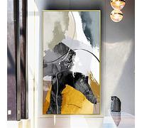 HOLEILUCK Línea abstracta Moderna Minimalista Sala de estar Decoración Cuadros Pintura Porche Decoración Imagen Vertical Oficina Resumen Mural 29.53x70.87in (75x180cm) Con marco