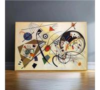 HOLEILUCK Vintage Wassily Kandinsky Lienzo Pintura Línea Transversal Reproducción Impresión Abstracta Arte de la Pared Cuadro Dormitorio Decoración del Hogar 90x150cm/35x59in Sin Marco