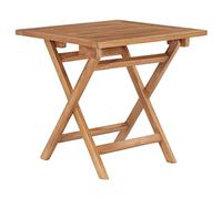Holepyr Mesa de jardín plegable de madera de teca maciza, 45 x 45 x 45 cm, resistente a la intemperie, para terraza, balcón, patio, mesa auxiliar compacta, ideal para fiestas en el jardín, familia y