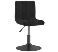 Holepyr Silla de comedor giratoria de terciopelo negro con reposabrazos y muelle de gas, altura ajustable, función giratoria de 360 grados, estructura de acero para comedor, cocina, salón
