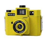 Holga 120GCFN Yellow Lomo Cámara de película de formato medio con lente de vidrio y flash