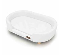 HOLGVE Cama For Mascotas, Sofá Cama For Mascotas Con Superficie De Cuero, Cama For Perros/Cama For Gatos De Madera, For Perros Grandes Cama Elevada For Mascotas, Universal For Todas Las Estaciones(Wit