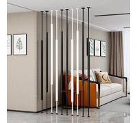 HOLGVE Divisorio for Ambienti, Schermo Divisorio for Privacy for Interni Confezione da 6, Colonne Zonizzazione Spaziale Partizione, for Salotti di Uffici, Bianco(4 Root,130cm/51.1in/4.26ft)