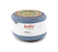 HOLI de Katia en ovillos de 200 gramos y 660 metros. (503 - Verde-Camel-Azul)