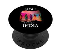 Holi Festival India Recuerdo Turístico Mumbai Delhi Kerala Goa PopSockets PopGrip Adhesivo