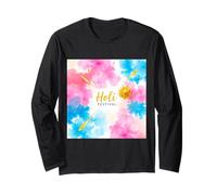 Holi Festival of Color - Celebración Radiante Manga Larga