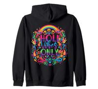 Holi Vibes Only Indian Hindu Spring Holi Festival De Colores Sudadera con Capucha