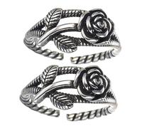 Holibanna 1 Juego Anillo De Plata Tailandés Con Cuerda Anillo Medidor De Tamaño Para Dedos Elegante Novedoso Decorativo Decorativo Para 2 piezas