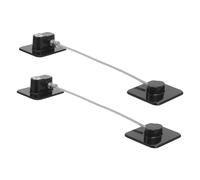 Holibanna 1 Juego bloqueo de seguridad para Locas del refrigerador Locas para cajones cerradura para refrigerador cerradura del gabinete bloqueo de nevera alambre de acero Negro