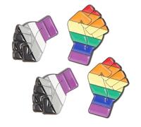 Holibanna 1 Juego Broche Alfiler De Pronombre Alfileres De Esmalte Alfileres De Acolchado Chinchetas Alfileres De Ropa Patas Pin De Solapa De Puño Botón Borrar Botones Aleación 4 Piezas