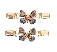 Holibanna 1 Juego Bufanda Hebilla Broche De Suéter Clip De Suéter Broches Clips De Suéter Para Chaquetas De Punto Cuello Pinzas Para Mantón De Clips De Chal Retro Colorful 2 Piezas