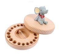 Holibanna 1 Juego caja de para boca alto organizador de recuerdos para soporte para deciduos titular de los material de haya