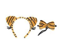Holibanna 1 Juego corbata de moño chicos Accesorios de disfraces disfraz de detective disfraz animal decoración fiesta accesorio de fiesta aros de pelo de oreja de tigre Felpa Brown
