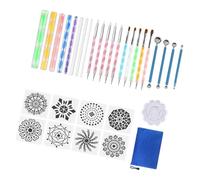 Holibanna 1 Juego Herramientas de Pintura Mandala para Diy Incluye Pinceles Cerámicos para Pintar Plantillas de Piedra y Arcilla Herramientas de Manualidades de Cerámica