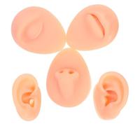 Holibanna 1 Juego Modelo de simulación de oreja perforación de la nariz partes del cuerpo de silicona piercing en la oreja modelo modelos de orejas falsas gel de sílice Khaki