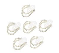 Holibanna 1 Juego Perlas De Muñeca Nupcial Pulsera Elástica De Perlas Ramilletes Para La Boda Margarita Wedding Decoration Brazalete Pulseras De Banda Muñequeras Elásticas De Perlas 6 Piezas