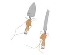 Holibanna 1 Juego Servidor de Pastel con Cuerda de y Espátula para Bodas y Cumpleaños Utensilios de Repostería con Mango Ergonómico y Decoración Romántica