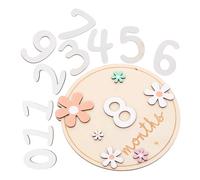Holibanna 1 Juego Tarjeta De Kilometraje Mensual Chicos Signo De Bebé Recién Nacido Letreros Señal De Anuncio De Bebé Recién Nacido Mensualmente Bebés De Madera