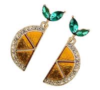 Holibanna 1 Par Aretes De Limón pendientes de lazo de oro cadena de oro semental pendientes de mujer aretes de mujer pendientes para mujer de moda aretes con tachuelas para mujer Yellow