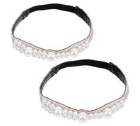 Holibanna 1 Par Correas Antideslizantes para Tacones Altos Bandas de Perlas Falsas Correas Transparentes y Desmontables para Zapatos Práctica para Sandalias y Zapatillas