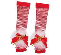 Holibanna 1 Par De Guantes De Baile Guantes Navideños Mitones Navideños Guantes De Cosplay Decoración Adicional Artículos Navideños Traje Navideño Guantes De Malla Sin Dedos