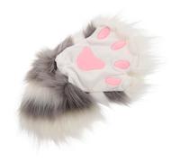 Holibanna 1 Par guantes de felpa guantes de invierno de felpa lindos guantes peludos accesorios guantillas mma traje de animal de peluche patas peludas cosplay palmera De las mujeres
