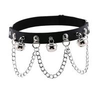 Holibanna 1 Pc Lazo de de cadena de campana punk campainha festival Elástico chain charms gala tobilleras bucle cuello cinturones tachuelas brazalete anillo de