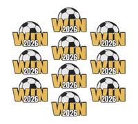 Holibanna 10 broches de fútbol de 2026 - Pin metálico de la Copa del Mundo - Recuerdo de un partido de fútbol - Dije de solapa deportivo para la decoración de bolsas de regalo de fiesta de