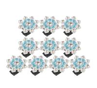 Holibanna 10 hebillas de cristal con forma de copo de nieve para zapatos, pinzas de diamantes de imitación para zapatos, adornos para bodas, accesorios de joyería para tacones altos.