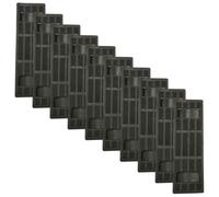 Holibanna 10 Piezas Almohadillas para Correa de Hombro Negras Rectangulares de PVC Acolchadas y Antideslizantes para Mochilas y Bolsos Accesorios para Reducir Presión y Fatiga Hombros