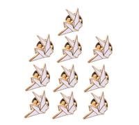 Holibanna 10 Piezas Broches Origami Grulla Metálicos para Mujer Pins de Solapa Cartoon Joyas Creativas y Versátiles para Ropa Bolsos y Bufandas