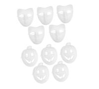 Holibanna 10 Piezas Máscara De Pulpa Máscaras De Miedo De Halloween Disfraz De Halloween Para Decoración De Calabaza Bricolaje Completo Máscaras De Fiesta Papel
