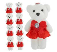 Holibanna 10 Piezas Muñecos de Peluche de Oso Decorativos Bodas Adornos Nupciales Muñecos de Oso Compacto