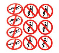 Holibanna 10 Piezas Pegatinas de Seguridad Autoadhesivas Apoyarse Unidades para Fábricas y Obras Señalización Industrial Removibles Fácil Aplicación