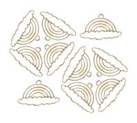 Holibanna 10 Piezas Rainbow Alloy Open Bezels Pendants For Resin Jewelry Making Hollow Frame Charms For Bracelets And Necklaces Lightweight DIY Jewelry Trays